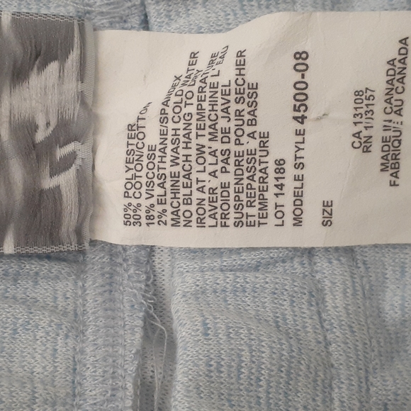 CAFE AU LAIT BABY BLUE Cotton blend Casual pants NEW $60 size G/ L - Picture 6 of 10